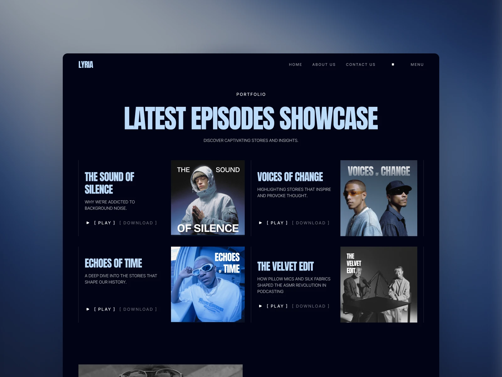 Lyria - Music & Audio Website Template | Webflow, Framer and